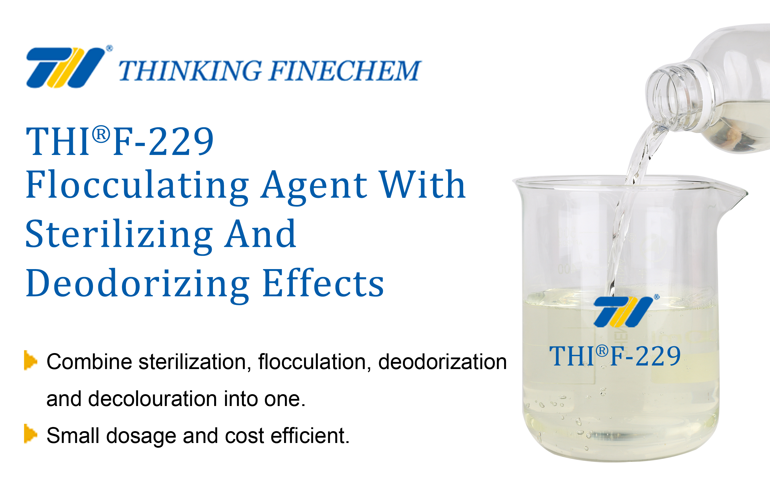 THIF-229 flocculating agent with sterilizing and deodorizing effects 