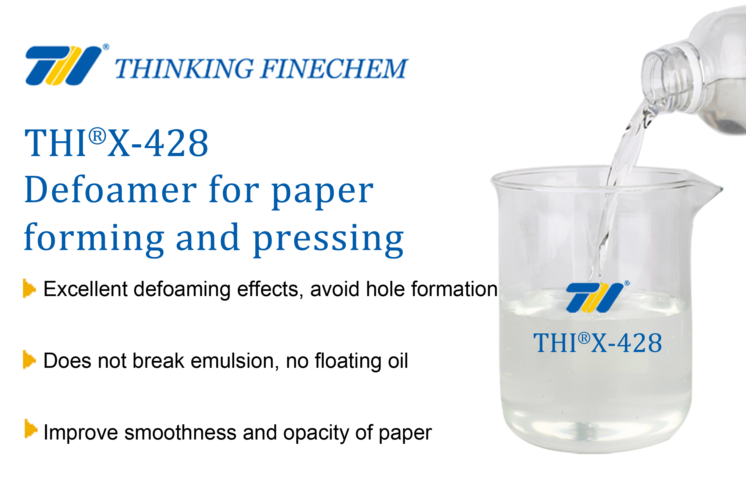 THIX-428 defoamer for paper forming and pressing