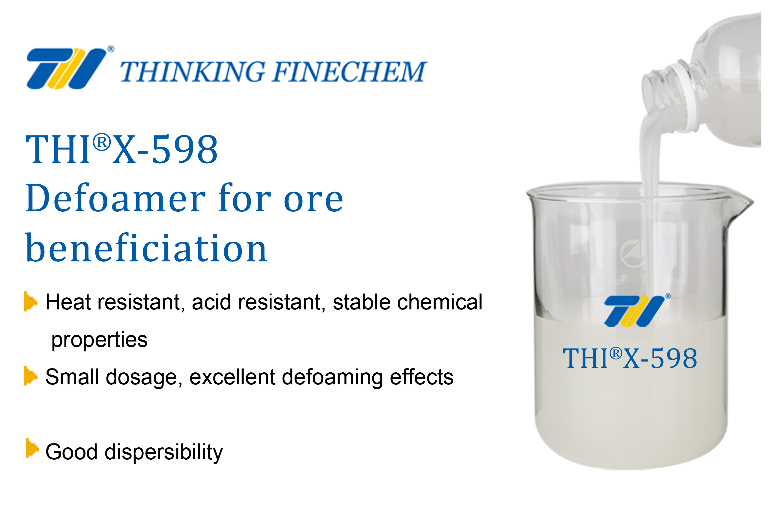 THIX-598 defoamer for ore beneficiation